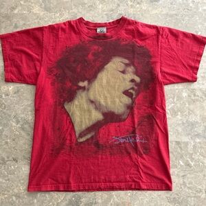 Vintage 2007 Jimi Hendrix Liquid Blue Portrait T-Shirt Size L